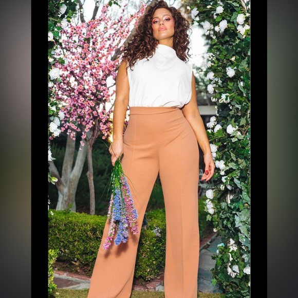 PrettyLittleThing Pants - Ashley Graham x PrettyLittleThing Wide leg jumpsuit, 16